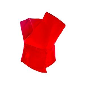 ❤️ Mustard Seed Red Origami Strapless Peplum Top ❤️